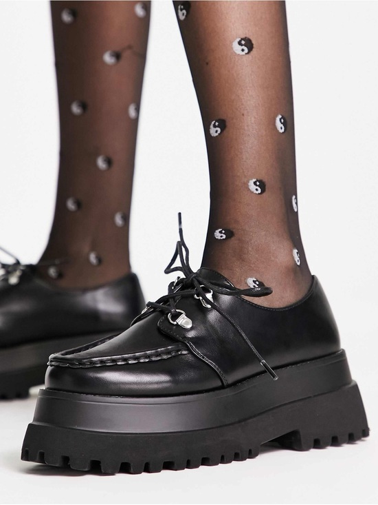 ASOS Shoes - New Ladies Size 11 ASOS Memphis Chunky Lace Up Platform Shoes in Black (ABBA)